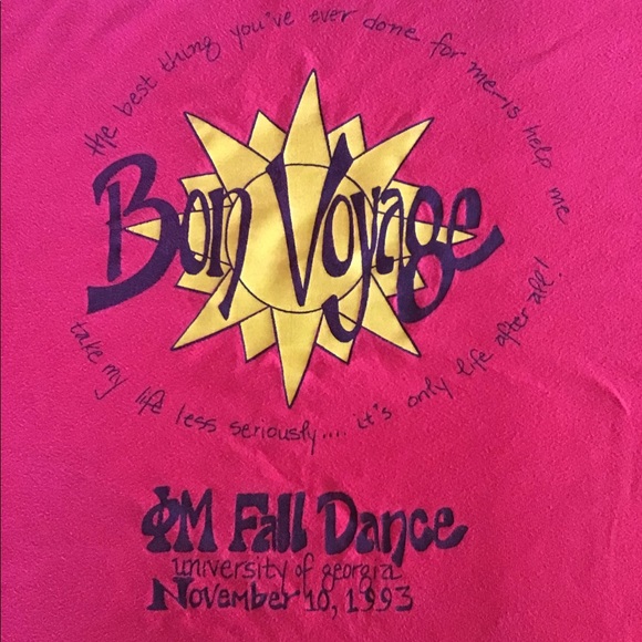 Vintage Phi Mu Uni of GA 1993 Bon Voyage Long Sleeve Size XL - Picture 5 of 5